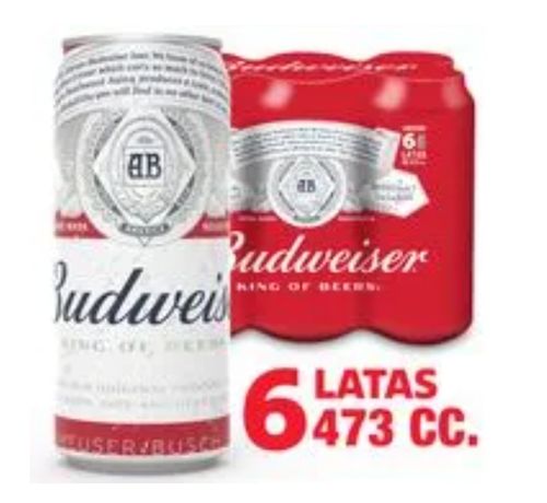 Six Budweiser frío 